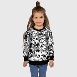 Свитшот детский Городской пиксель камуфляж, цвет: 3D-черный — фото 2