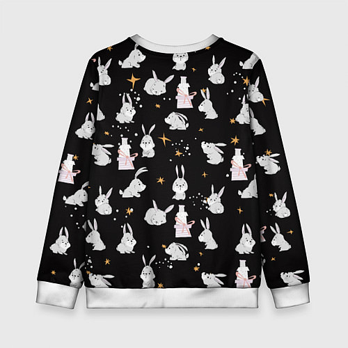 Детский свитшот Звездочки и крольчата / 3D-Белый – фото 2