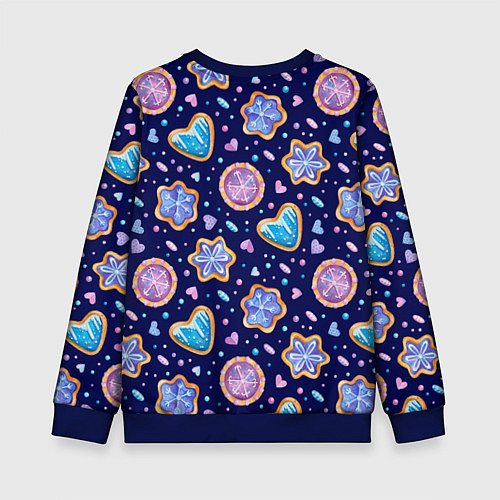 Детский свитшот Новогоднее печение / 3D-Синий – фото 2