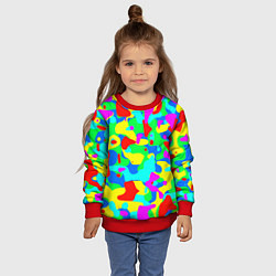 Свитшот детский Форма маляра - кляксы, цвет: 3D-красный — фото 2