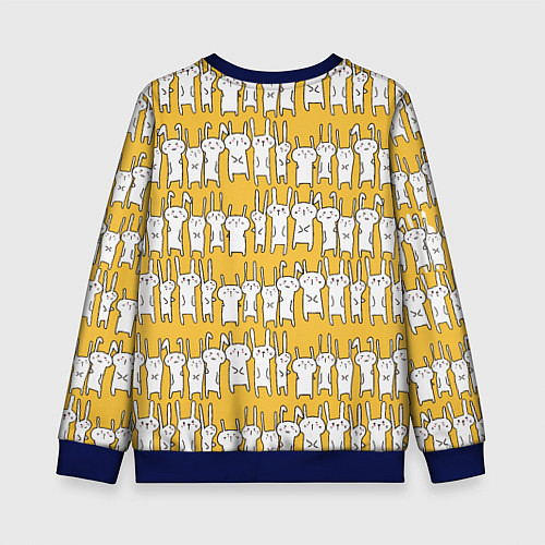 Детский свитшот Милое семейство кроликов / 3D-Синий – фото 2