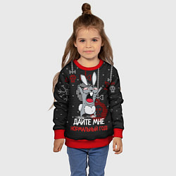 Свитшот детский Дайте мне нормальный год 2023, цвет: 3D-красный — фото 2