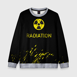 Свитшот детский Radiation - радиационная опасность, цвет: 3D-меланж