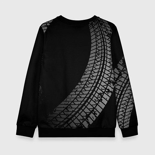 Детский свитшот Volkswagen tire tracks / 3D-Черный – фото 2