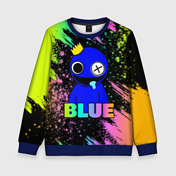 Свитшот детский Rainbow Friends - Blue, цвет: 3D-синий