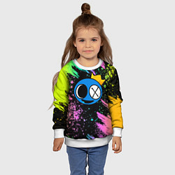 Свитшот детский Rainbow Friends: Blue, цвет: 3D-белый — фото 2