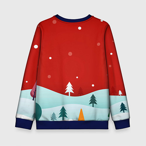 Детский свитшот Счастливого нового года! / 3D-Синий – фото 2