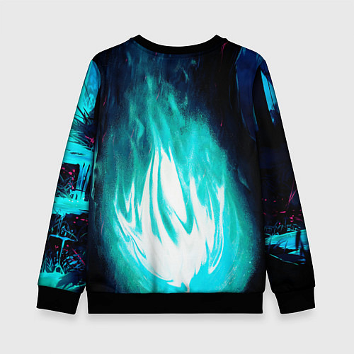 Детский свитшот Водяной Кроль / 3D-Черный – фото 2