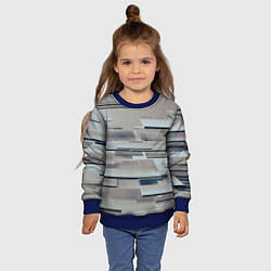Свитшот детский Металлические пластины в абстракции, цвет: 3D-синий — фото 2