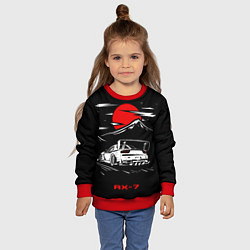 Свитшот детский Мазда RX - 7 JDM Style, цвет: 3D-красный — фото 2