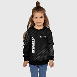 Свитшот детский Geely карбоновый фон, цвет: 3D-черный — фото 2