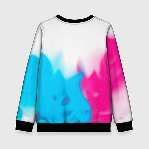 Детский свитшот JAC neon gradient style: символ сверху / 3D-Черный – фото 2