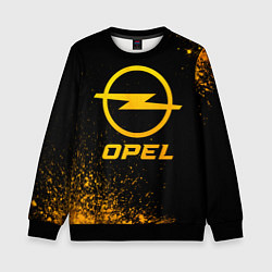 Свитшот детский Opel - gold gradient, цвет: 3D-черный