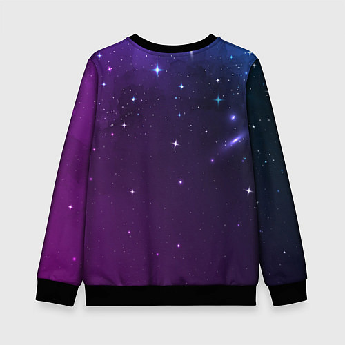 Детский свитшот Единорог в Новый год / 3D-Черный – фото 2