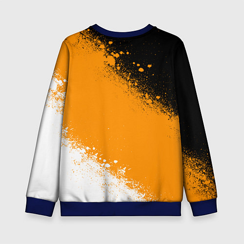 Детский свитшот Имперский флаг - триколор / 3D-Синий – фото 2