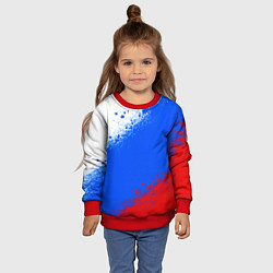 Свитшот детский Флаг России - триколор, цвет: 3D-красный — фото 2