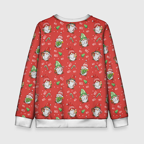 Детский свитшот Новогодний гном с пряником / 3D-Белый – фото 2