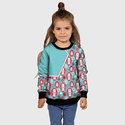 Свитшот детский Новогодние мишки, цвет: 3D-черный — фото 2