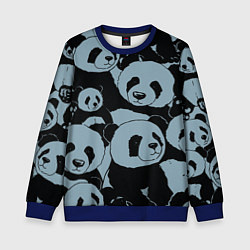 Свитшот детский Panda summer song, цвет: 3D-синий