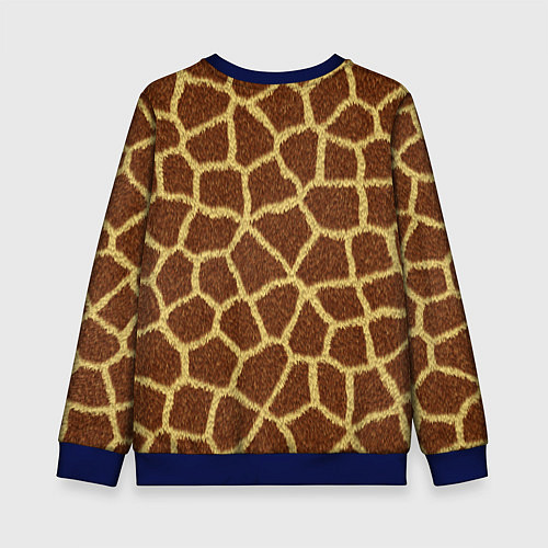 Детский свитшот Текстура жирафа / 3D-Синий – фото 2