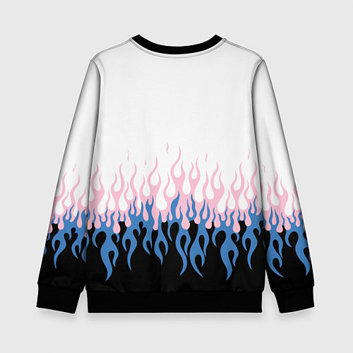 Детский свитшот Ледяное пламя / 3D-Черный – фото 2