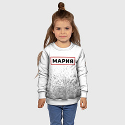 Свитшот детский Мария - в красной рамке на светлом, цвет: 3D-белый — фото 2