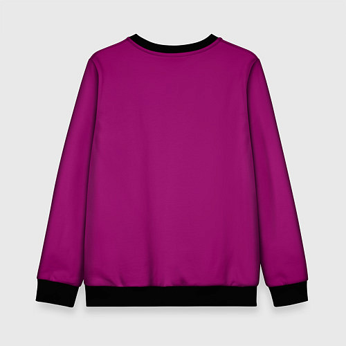 Детский свитшот Баклажановый радуга / 3D-Черный – фото 2