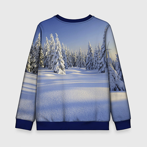 Детский свитшот Свирепый новогодний зайчара / 3D-Синий – фото 2