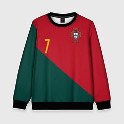 Свитшот детский Роналду ЧМ 2022 сборная Португалии, цвет: 3D-черный