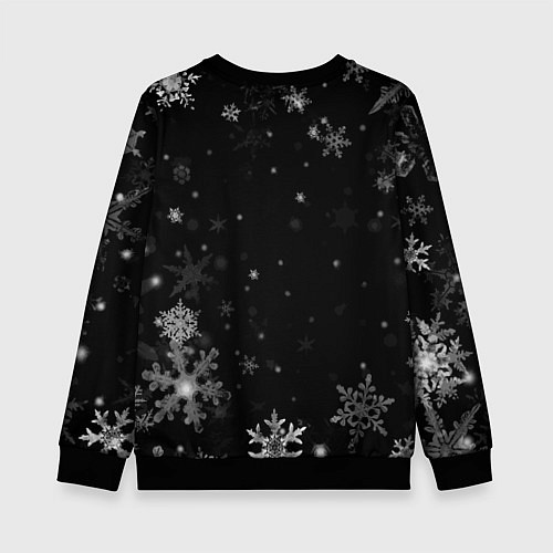 Детский свитшот Cheeky rabbit celebrates the new year / 3D-Черный – фото 2