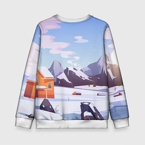 Детский свитшот Зайка с воздушным шариком / 3D-Белый – фото 2