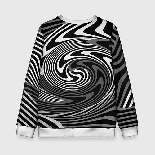 Детский свитшот Black and white abstract pattern / 3D-Белый – фото 2