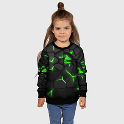 Свитшот детский Razer green neon, цвет: 3D-черный — фото 2