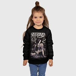 Свитшот детский Nirvana bleach, цвет: 3D-черный — фото 2