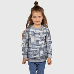 Свитшот детский Джинсовый паттерн, цвет: 3D-меланж — фото 2