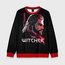 Свитшот детский Witcher art, цвет: 3D-красный