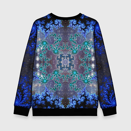 Детский свитшот Космические фракталы / 3D-Черный – фото 2