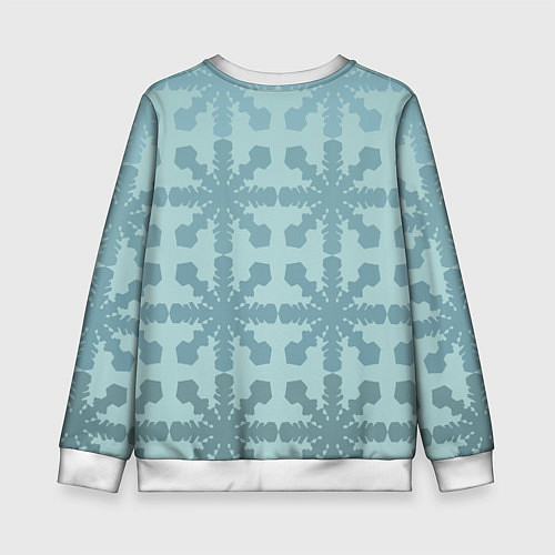 Детский свитшот Снежинки градиент / 3D-Белый – фото 2