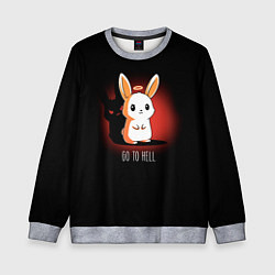 Свитшот детский Кролик чёртик, цвет: 3D-меланж