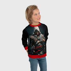 Свитшот детский Assassins Creed 4, цвет: 3D-красный — фото 2