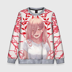 Свитшот детский Человек-бензопила - Power, цвет: 3D-меланж