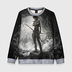 Свитшот детский Лара Крофт, цвет: 3D-меланж