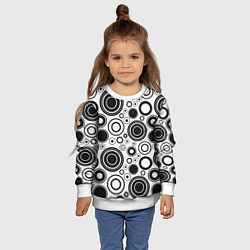 Свитшот детский Абстрактные круги, цвет: 3D-белый — фото 2