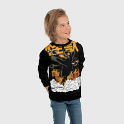 Свитшот детский Кот-годзилла, цвет: 3D-черный — фото 2