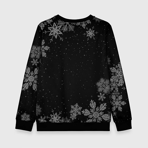 Детский свитшот Новогодний Захар на темном фоне / 3D-Черный – фото 2