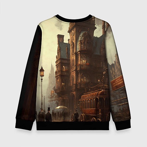 Детский свитшот Victorian boy and girl / 3D-Черный – фото 2