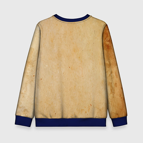 Детский свитшот Следы мародеров на пергаменте / 3D-Синий – фото 2