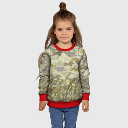 Свитшот детский Камуфляж охотника, цвет: 3D-красный — фото 2