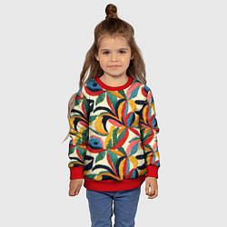 Свитшот детский Эффект вышивки, цвет: 3D-красный — фото 2
