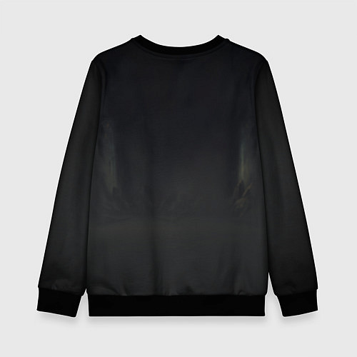 Детский свитшот Девочка с мандарином в руках / 3D-Черный – фото 2